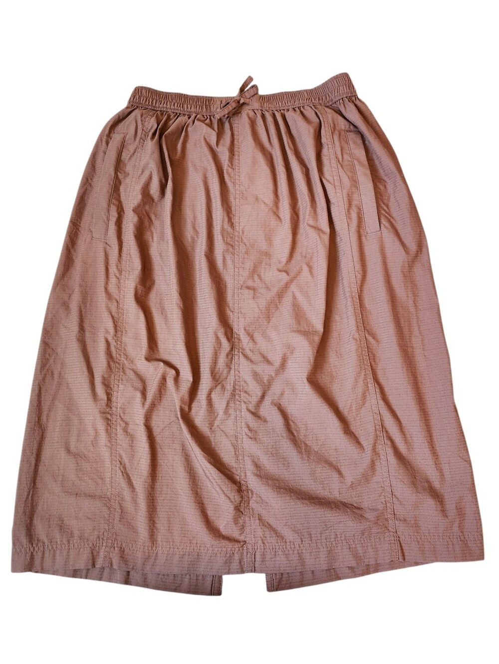Uniqlo Rust Brown Midi Parachute Ripstop Skirt Sz. Large
